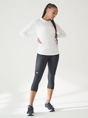 Under Armour Black Crome Hi Waist Cropped Capri Leggings - Image 2 of 7