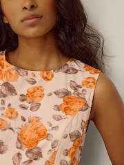 Monsoon Orange Lori Sleeveless Floral Midi Dress - Image 3 of 3