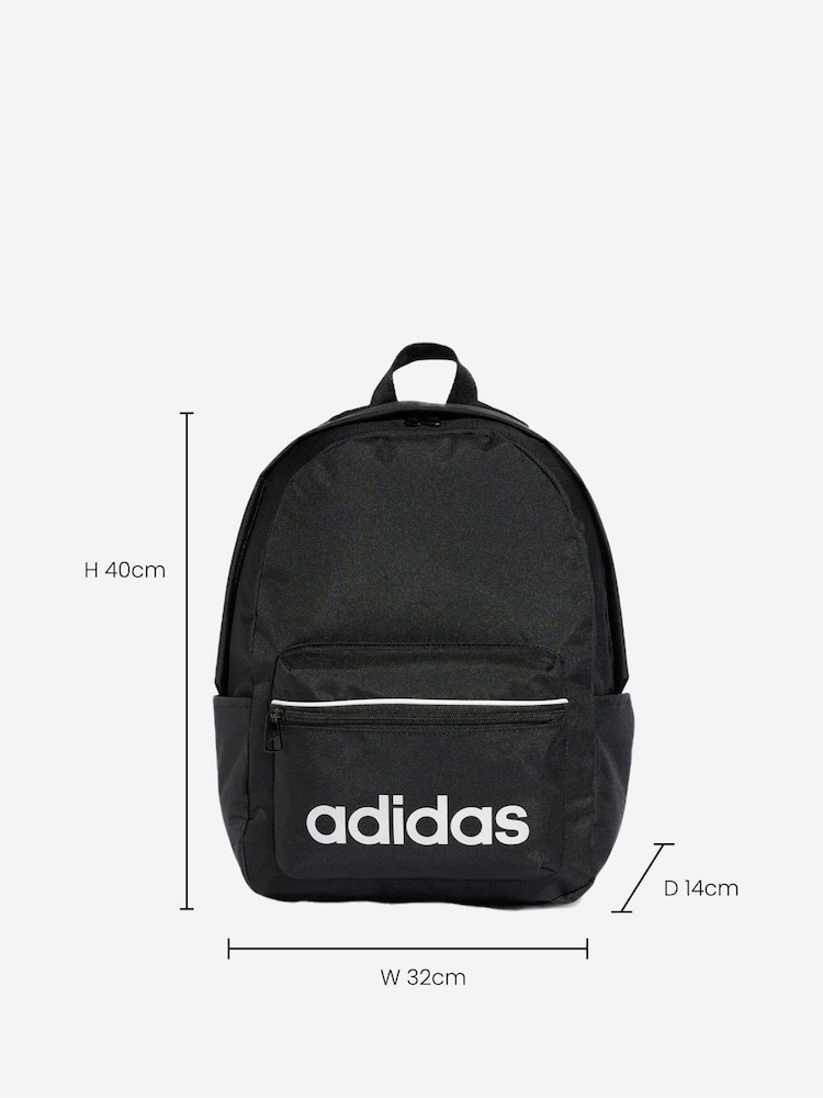 adidas Black Linear Essentials Backpack - Image 3 of 6