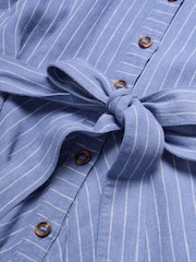 White Stuff Blue Beth Linen Blend Shirt Dress - Image 7 of 7
