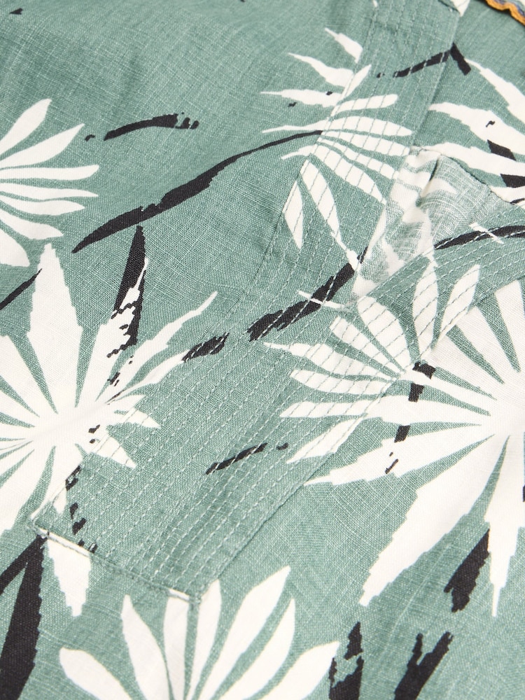 White Stuff Green June 100% Linen Shift Dress - Image 7 of 7