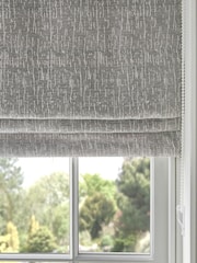 Silver Grey Ready Made Roman Blind Heavyweight Lined Chenille - Image 4 of 6