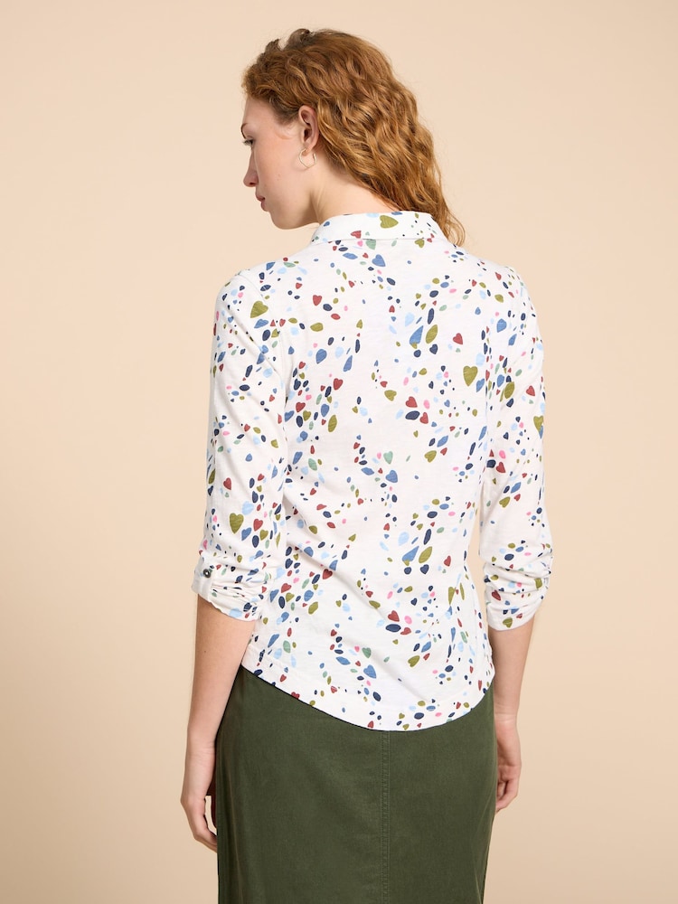 White Stuff White Annie Jersey Shirt - Image 2 of 7