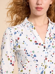 White Stuff White Annie Jersey Shirt - Image 4 of 7