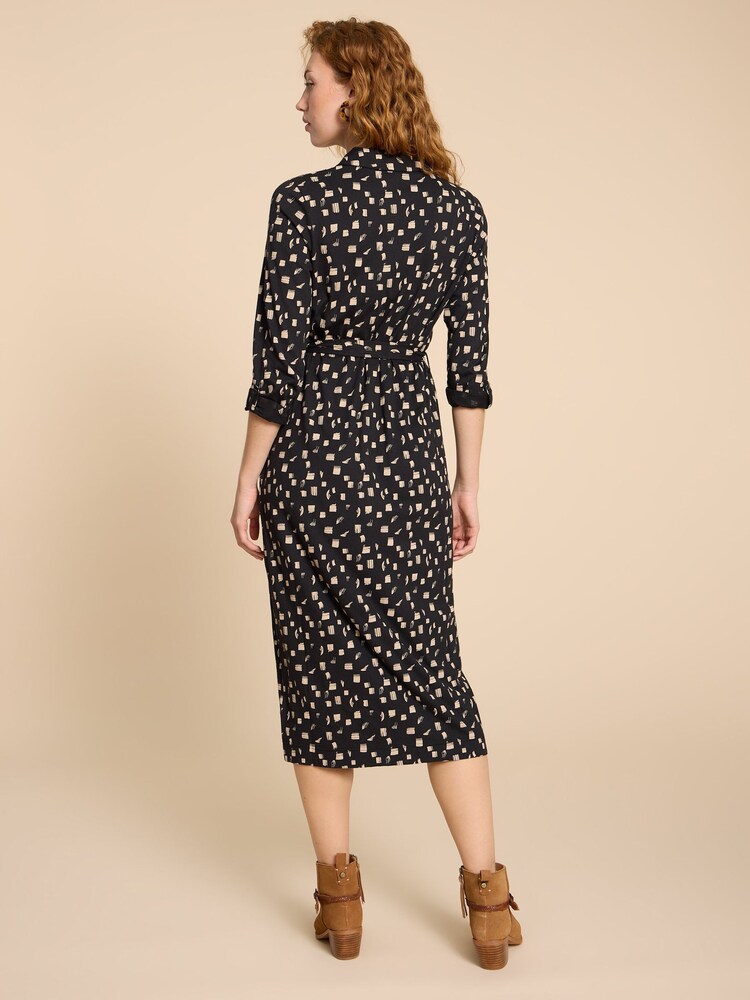 White Stuff Black Jersey Annie Shirt Dress - Image 2 of 7