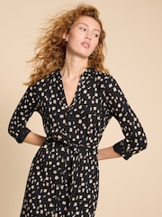 White Stuff Black Jersey Annie Shirt Dress - Image 4 of 7