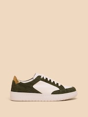 White Stuff Green Dahlia Leather Trainers - Image 1 of 4