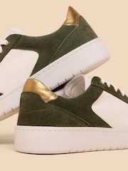 White Stuff Green Dahlia Leather Trainers - Image 4 of 4