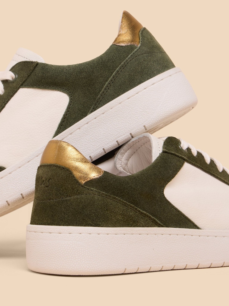White Stuff Green Dahlia Leather Trainers - Image 4 of 4
