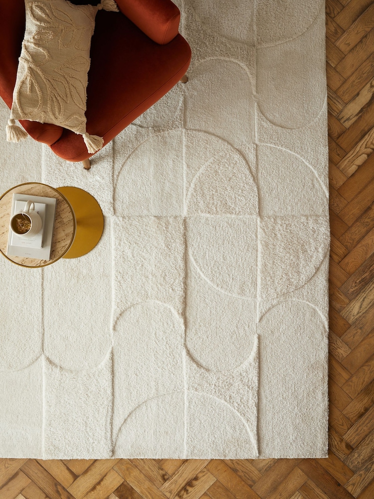 Natural Lustrous Cut Shapes Rug - Image 1 of 6