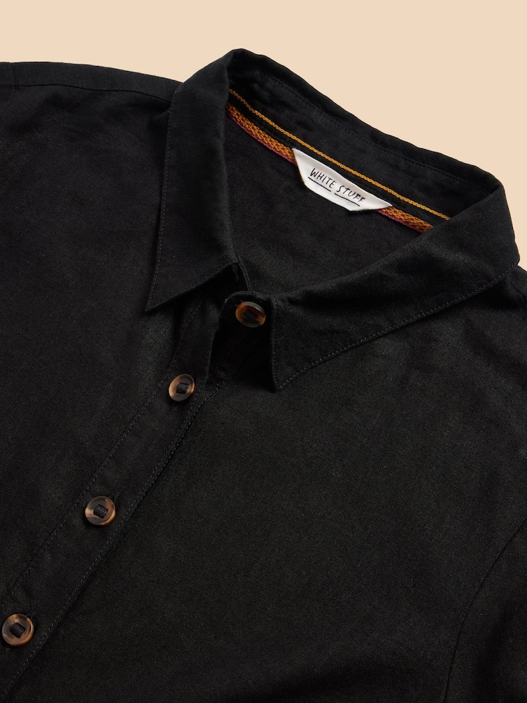 White Stuff Black Beth Linen Blend Shirt Dress - Image 7 of 7 White Stuff Black Beth Linen Blend Shirt Dress - Image 7 of 7