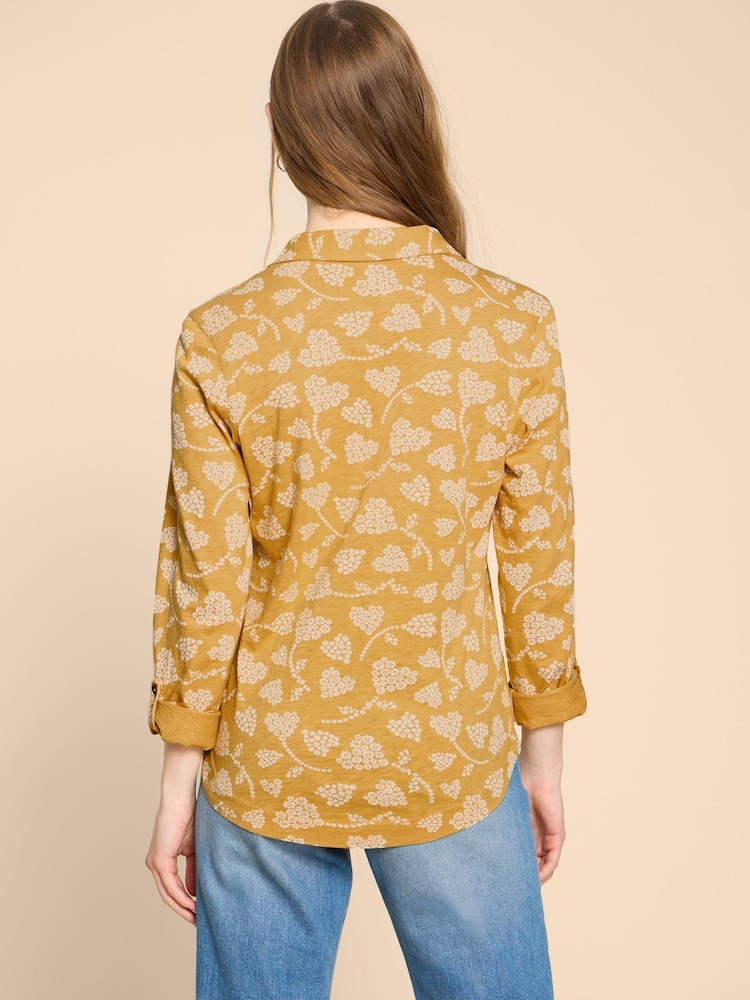 White Stuff Yellow Annie Jersey Shirt - Image 2 of 7