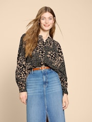 White Stuff Black EcoVero™ Ari Shirt - Image 4 of 7