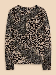 White Stuff Black EcoVero™ Ari Shirt - Image 6 of 7