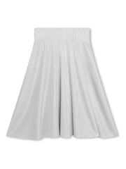 DKNY Grey Shimmer Mid Length Logo Skirt - Image 2 of 3