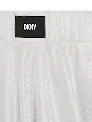 DKNY Grey Shimmer Mid Length Logo Skirt - Image 3 of 3