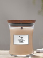 Woodwick Brown Medium Hourglass Scented Candle with Crackle Wick Cashmere - Image 1 of 2