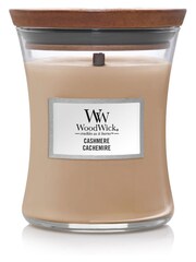 Woodwick Brown Medium Hourglass Scented Candle with Crackle Wick Cashmere - Image 2 of 2