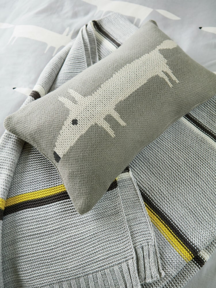 Scion Silver Mr Fox Cushion - Image 1 of 3