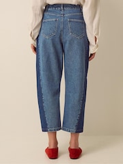 Monsoon Blue Natalie Contrast Barrel Jeans - Image 2 of 3
