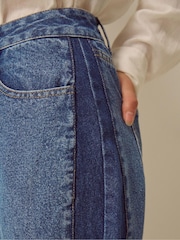Monsoon Blue Natalie Contrast Barrel Jeans - Image 3 of 3