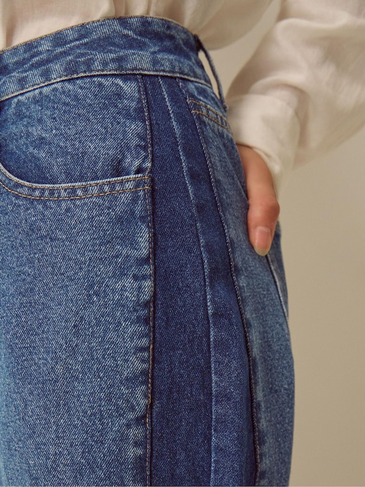 Monsoon Blue Natalie Contrast Barrel Jeans - Image 3 of 3
