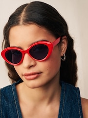Red Polarized Soft Cateye Sunglasses - Image 1 of 5