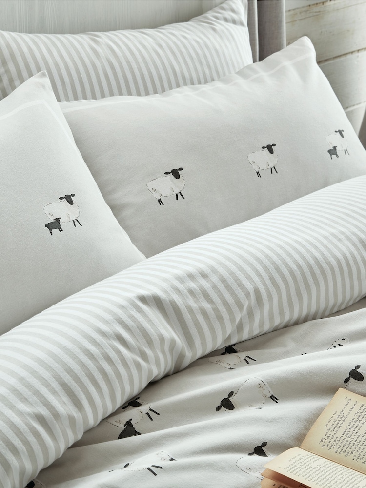 Sophie Allport Oatmeal Sheep 100% Cotton Duvet Cover And Pillowcase Set - Image 2 of 5
