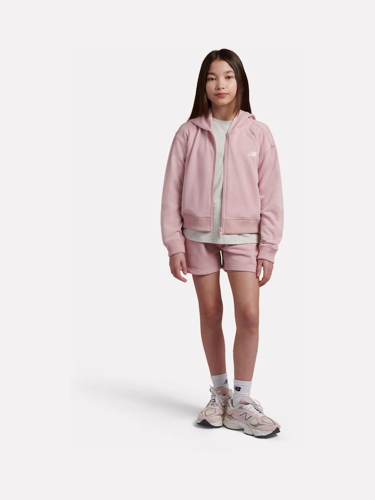 New Balance Pink 9060 Graphic Cropped Zip Hoodie - Image 2 of 8