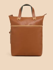 White Stuff Brown Leather Convertible Backpack - Image 1 of 4