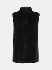 Whistles Black Faux Fur Gilet - Image 5 of 5