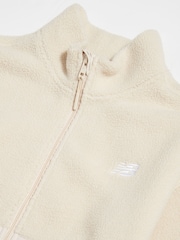 New Balance Cream Borg Zip Jacket - Image 8 of 8