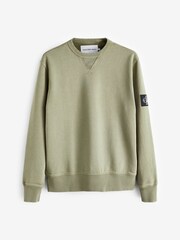 Calvin Klein Green Badge Crew Neck Jumper - Image 3 of 3