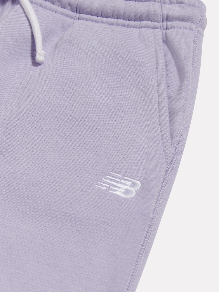 New Balance Purple Small Brush Back Logo Joggers - Image 8 of 8