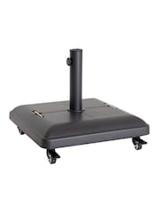 Charles Bentley Black Square Concrete Garden Parasol Base with Wheels - Image 4 of 6