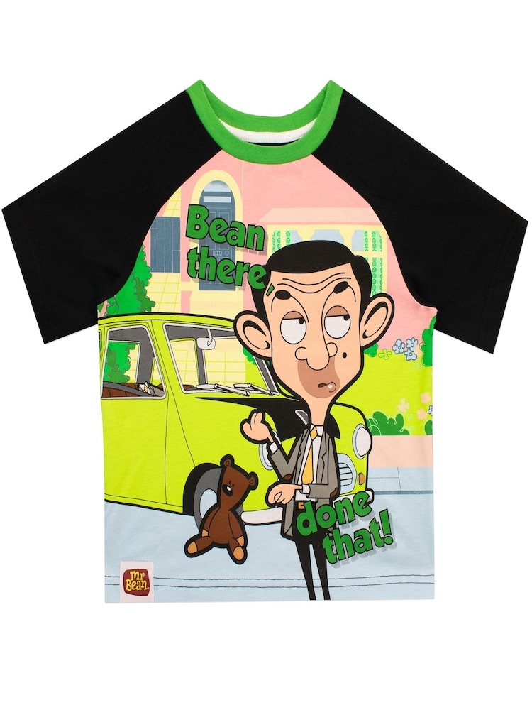 Character Black Mr Bean Short Pyjamas - Image 2 of 5 Character Black Mr Bean Short Pyjamas - Image 2 of 5