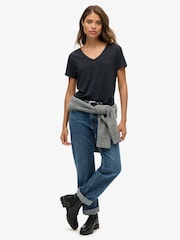 Superdry Black Chrome Studios Embroidered V-Neck T-Shirt - Image 2 of 6