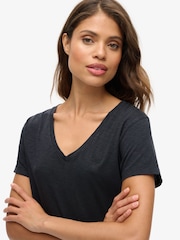 Superdry Black Chrome Studios Embroidered V-Neck T-Shirt - Image 3 of 6