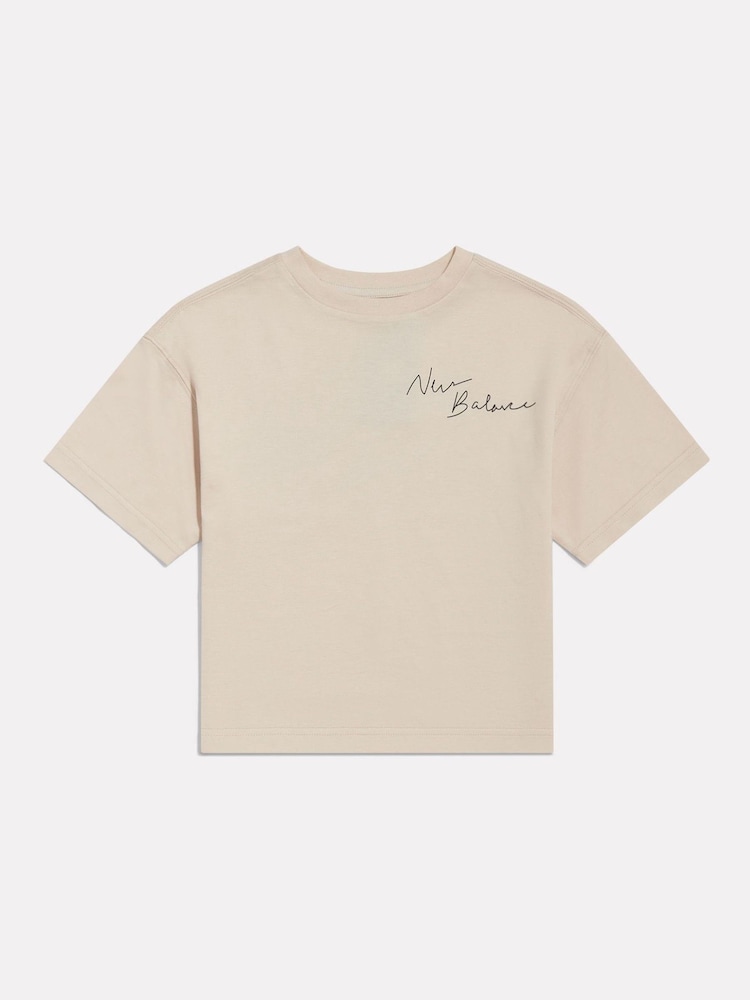 Cream - Tricou grafic New Balance 9060 - Imaginea 1 din 2