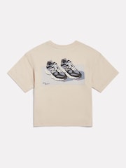 Cream - Tricou grafic New Balance 9060 - Imaginea 2 din 2