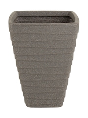 Charles Bentley Pair of Tall Square Granite Garden Planters 40cm - Image 4 of 5