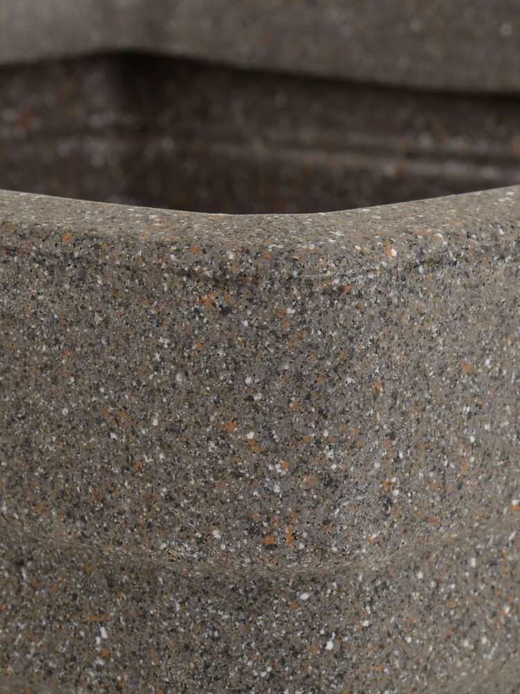 Charles Bentley Pair of Tall Square Granite Garden Planters 40cm - Image 5 of 5