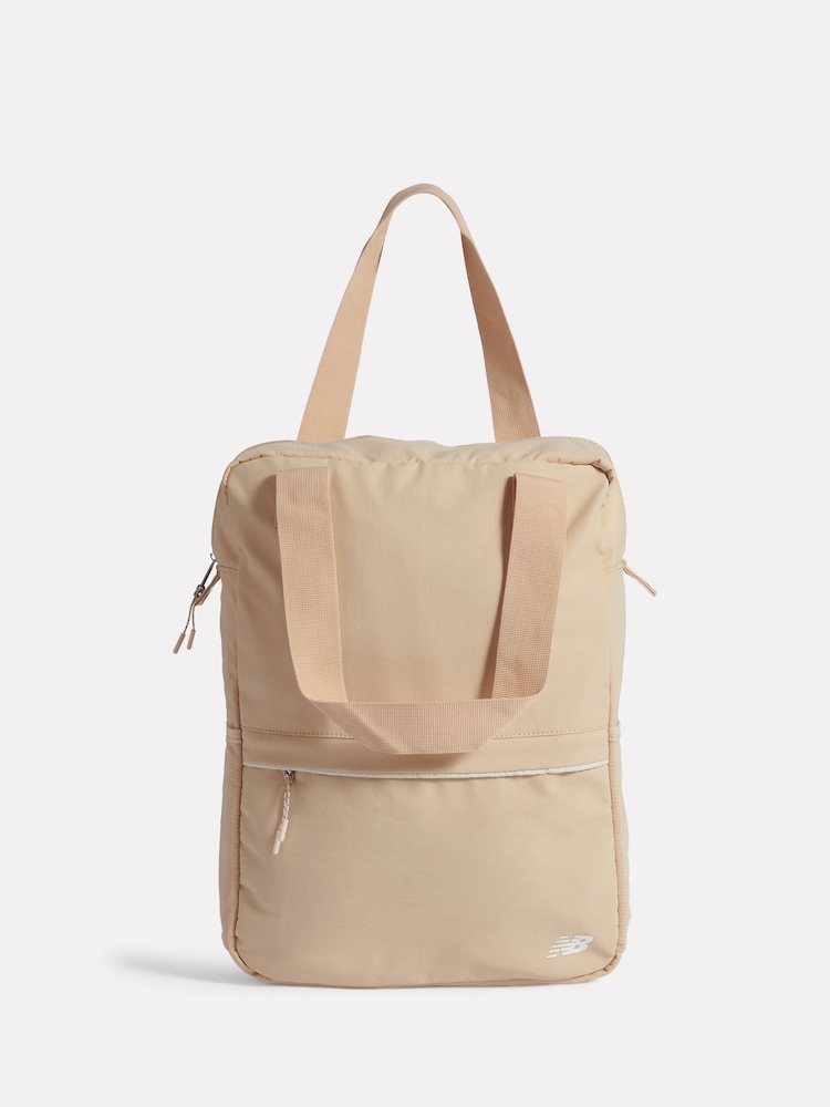 New Balance Cream Dual Strap Backpack - Image 1 of 6