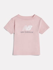 Rose - T-shirt New Balance Filles Stacked Logo - Image 1 de 2