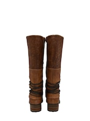 Lotus Brown Zip-Up Knee-High Boots - Image 3 of 3