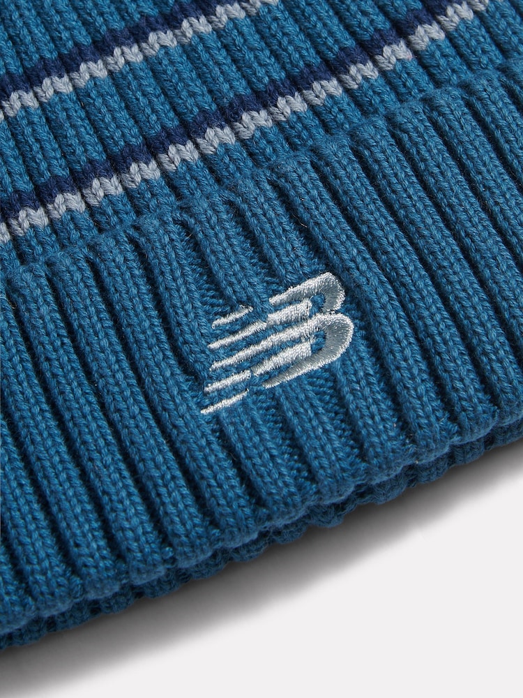 Көк - New Balance Pom Pom Beanie - 3суретінің 3 суреті