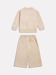 New Balance Cream Varsity Bomber Jacket & Joggers Set - Image 2 of 3