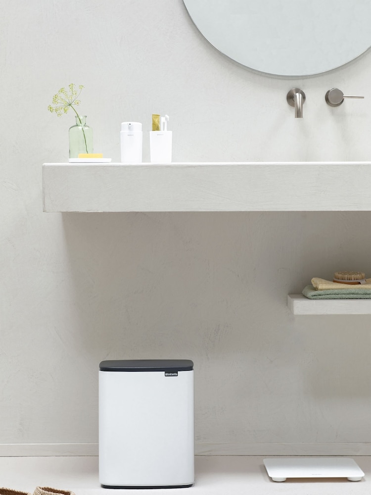 Brabantia White Bo Waste Bin Hi 12L - Image 1 of 11 Brabantia White Bo Waste Bin Hi 12L - Image 1 of 11