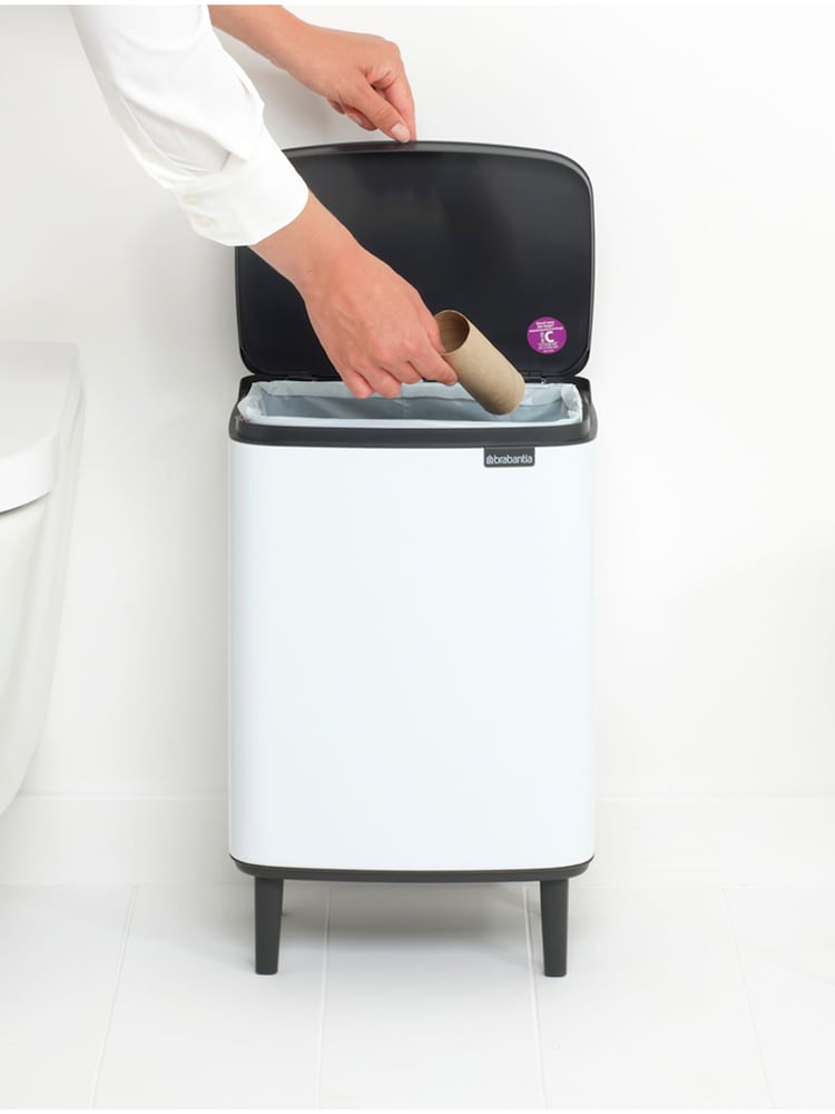 Brabantia White Bo Waste Bin Hi 12L - Image 10 of 11