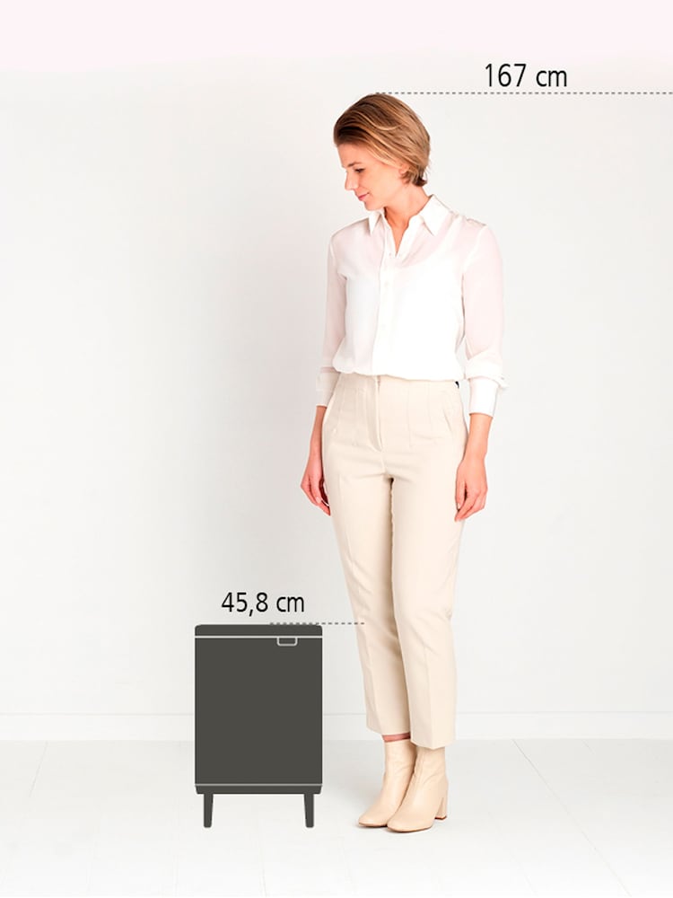 Brabantia White Bo Waste Bin Hi 12L - Image 6 of 11